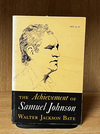 The Achievement Of Samuel Johnson 1st Ed as a Galaxy Book Walter Jackson Bate