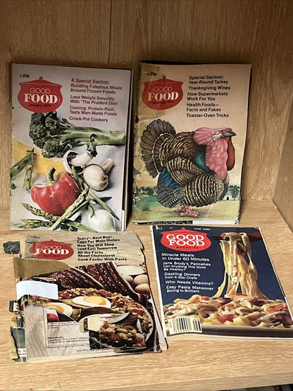 GOOD FOOD Vintage Magazine Recipes Turkey, Miracle Meal,weightlos 1973/1974/1986