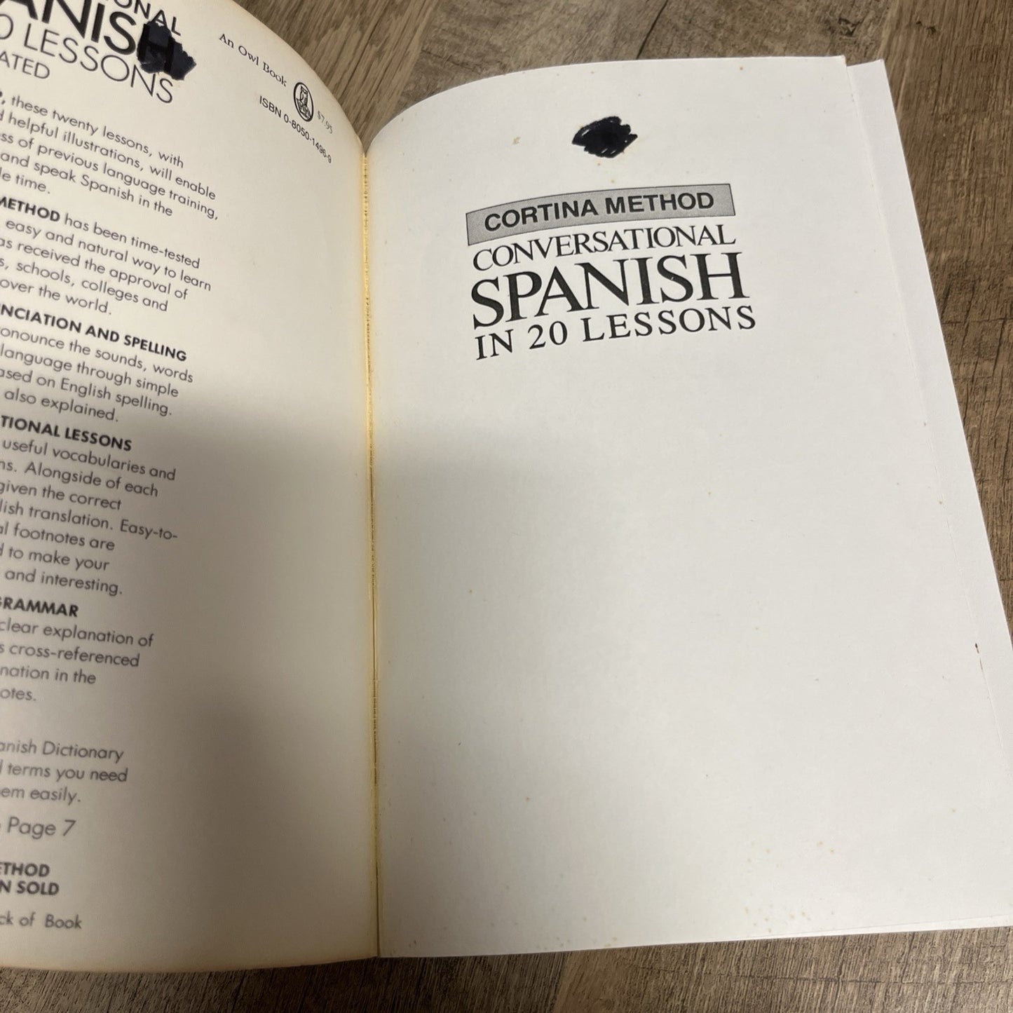 CONVERSATIONAL SPANISH IN 20 LESSONS (CORTINA METHOD) By Diez R. De La Cortina