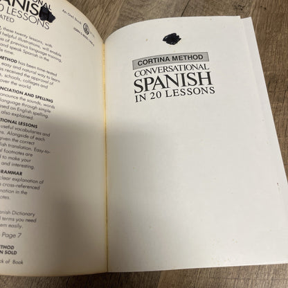 CONVERSATIONAL SPANISH IN 20 LESSONS (CORTINA METHOD) By Diez R. De La Cortina