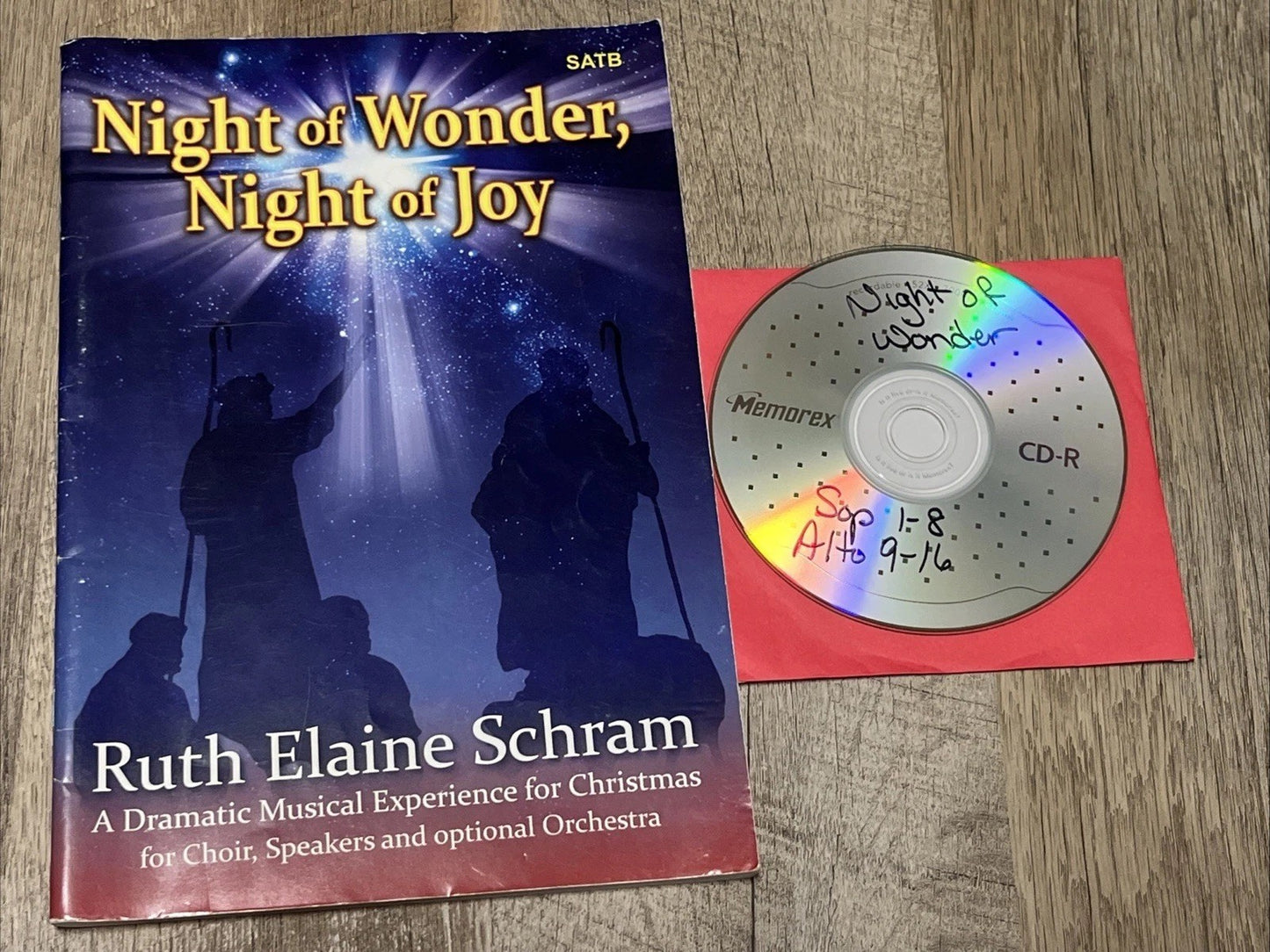 night of wonder night of joy by Ruth Elaine Schram and Noel Lorenz Plus Cd