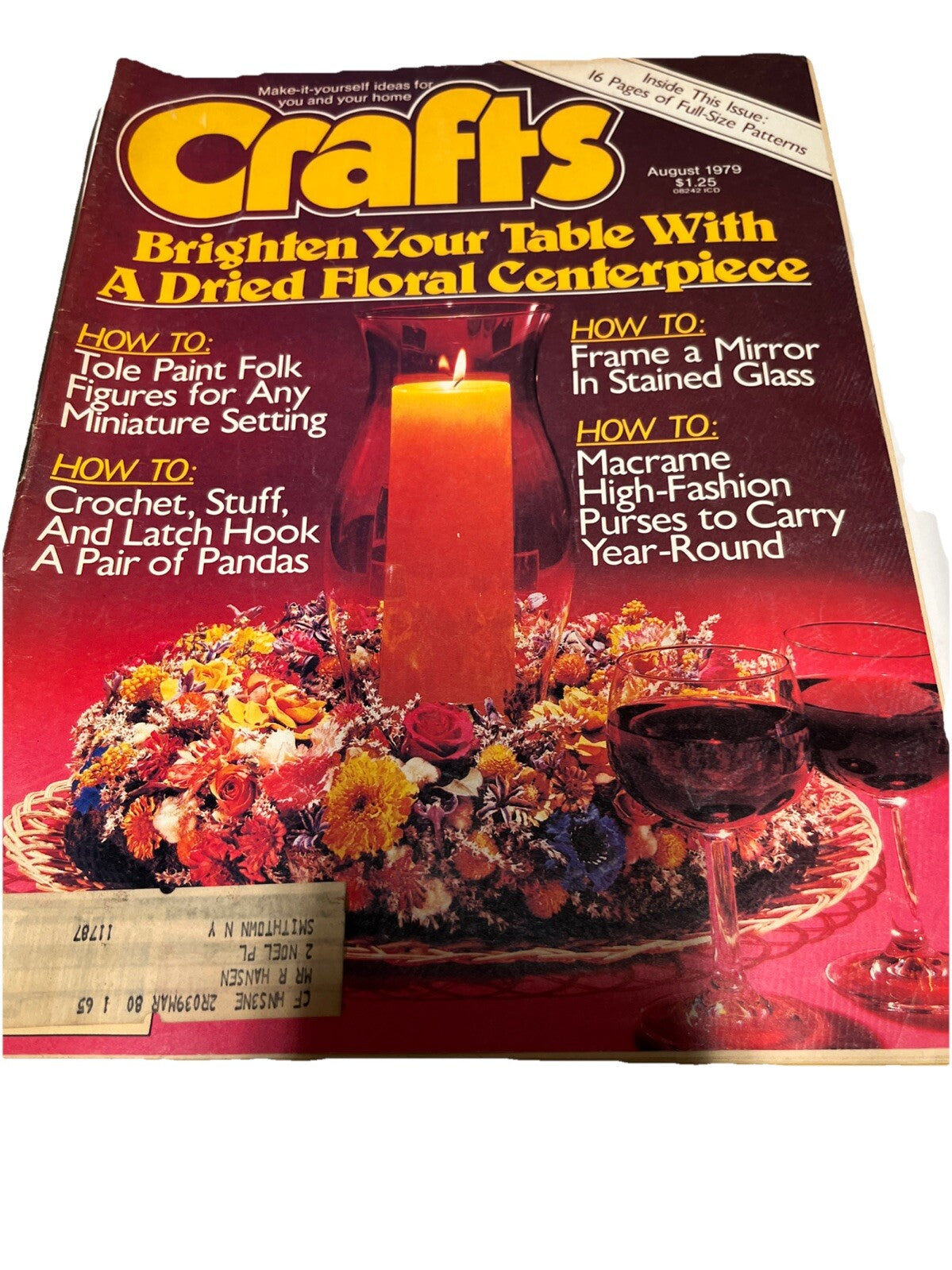 Craft’s May/August 1979 Tole Paint, Create Silk Flower Centerpiece ( 45 Yrs Old)