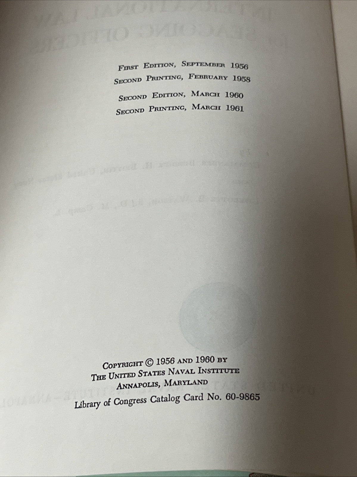 International Law for Seagoing Officers & Antitrust Law An Economic Perspective