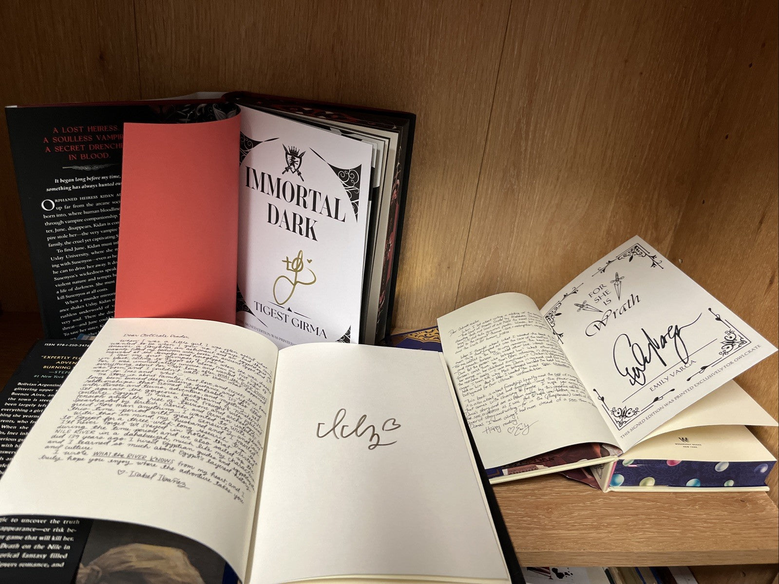 Fairytale Book Lot of 3 SIGNED Owlcrate, Isabel Ibanez, Varga,Girma Special Ed