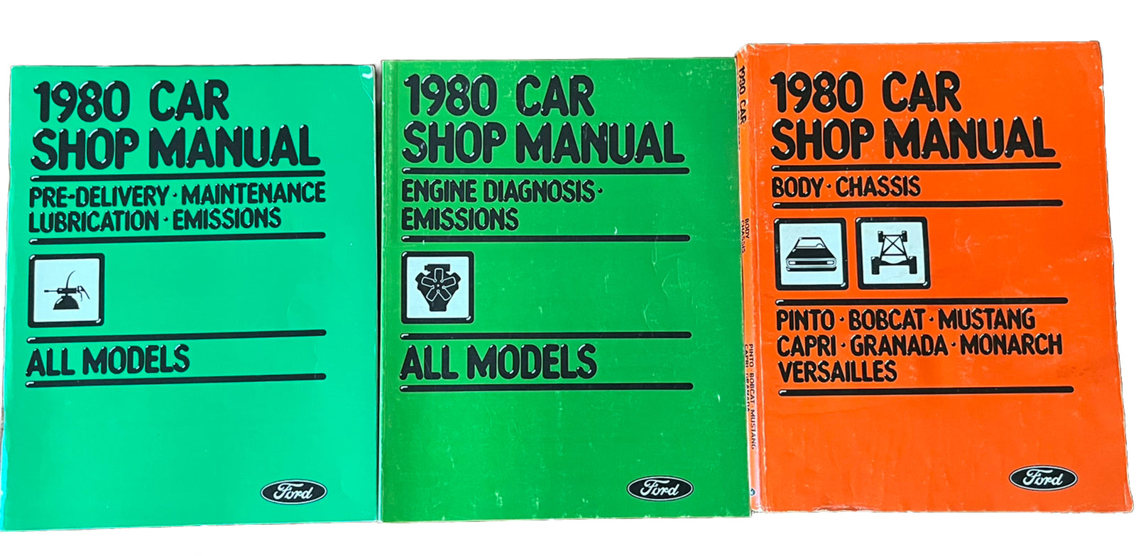 ford manual : 1980 ford car Service Shop Manual Lot of 3