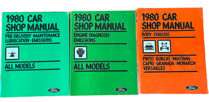 ford manual : 1980 ford car Service Shop Manual Lot of 3