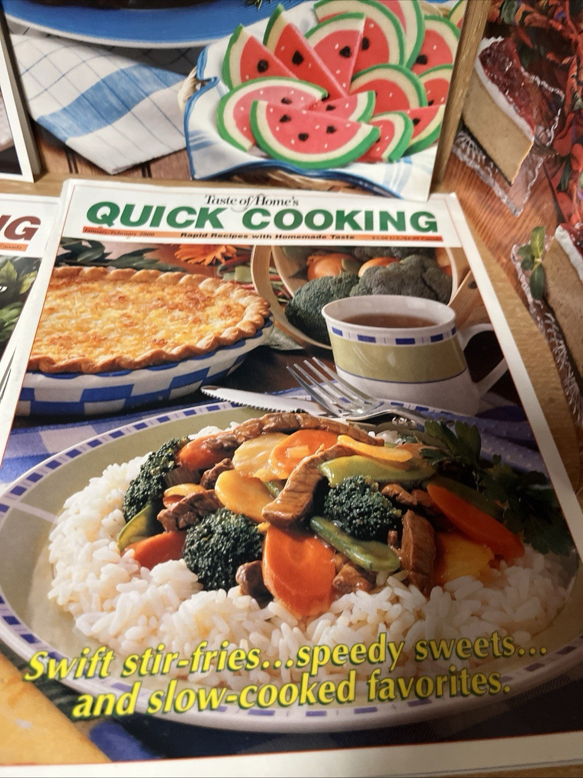 Lot of 4 Taste of Home Quick Cooking & Eating Well Magazine Back Issues