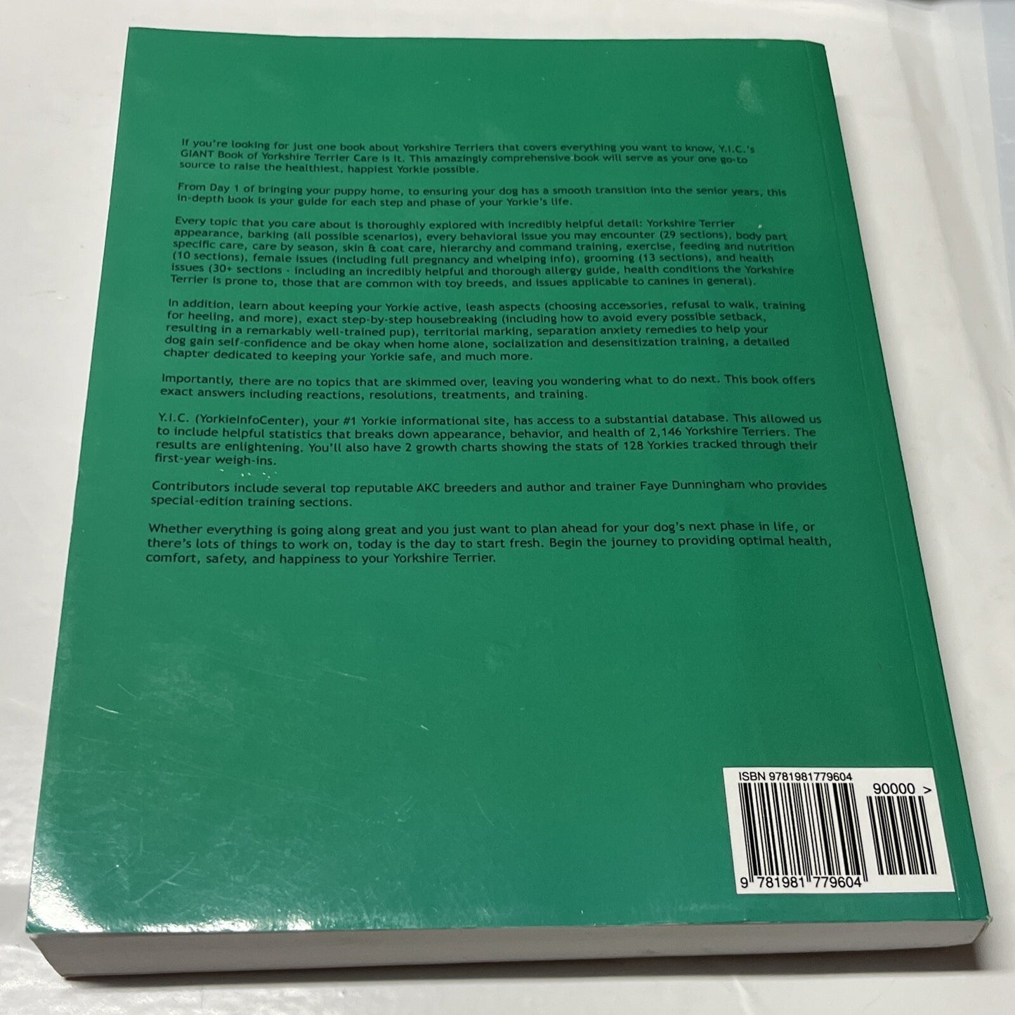 Y.I.C.'S GIANT BOOK OF YORKSHIRE TERRIER CARE By Y.i.c. **BRAND NEW**