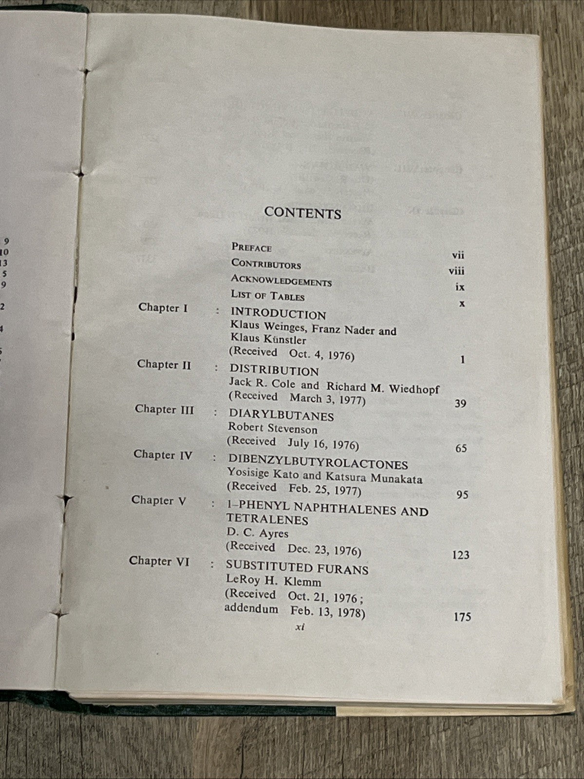 CHEMISTRY OF LIGNANS ANDHRA UNIVERSITY PRESS WALTAIR 1978 Ed In Chief C.B. S RAO