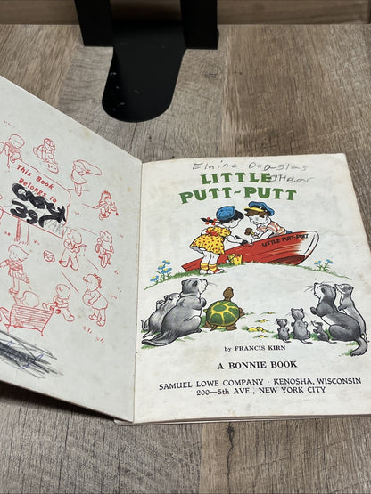 Little Putt-Putt 1960’s A Bonnie Book Samuel Lowe Children's Book