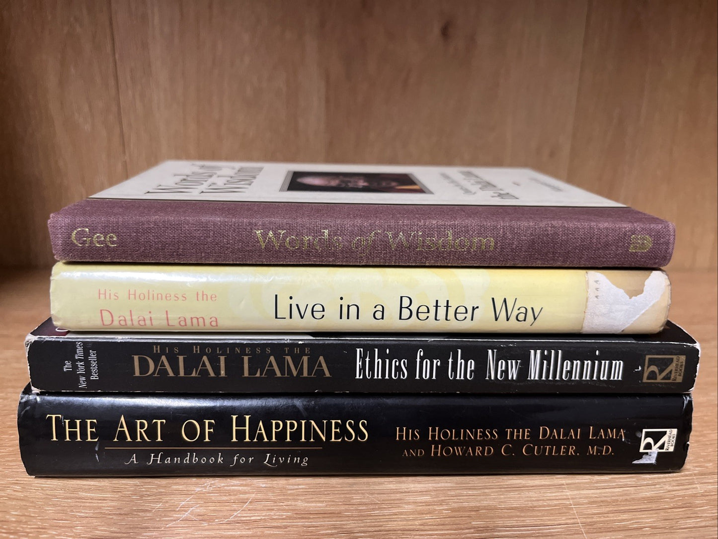 Dalai Lama Book Lot 4 Happiness, Enlightenment , Words Of Wisdom ..more