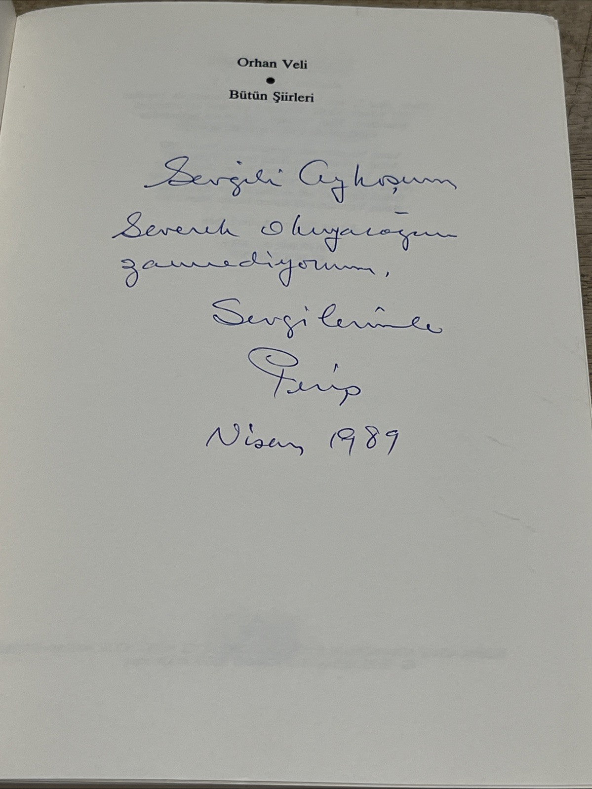 Bütün Şiirleri,Orhan Veli Kanık 1989
