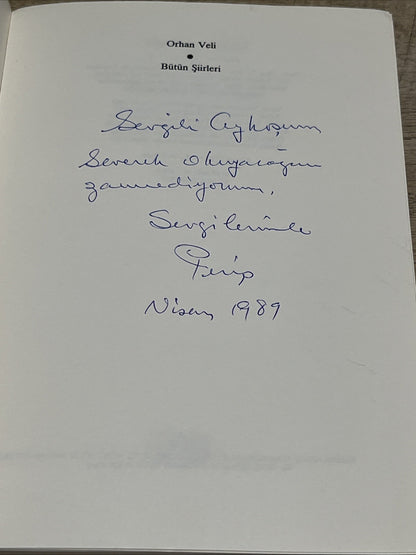 Bütün Şiirleri,Orhan Veli Kanık 1989