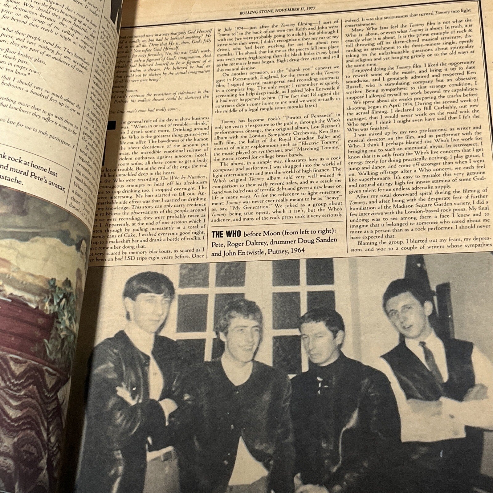 ROLLING STONE MAGAZINE  1977 nov 17 # 252 - THE WHO, RANDY NEWMAN, LEO SAYER 