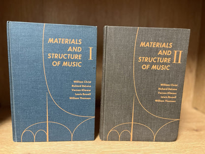 Materials and Structure of Music Vol.1 &2 First Edition William Christ 1966-1967