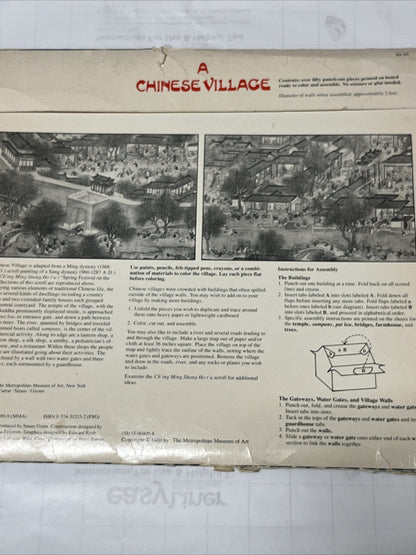 the metropolitan museum of art A CHINESE VILLAGE to punch out color and assemble