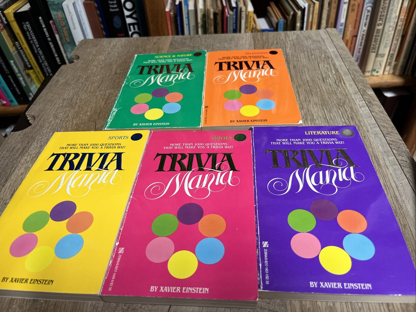 Trivia Mania Xavier Einstein 1984 Third Printing Box Lot 5 Movies Sports History