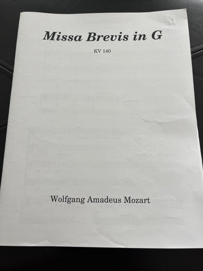 Messe Breve in G Major - KV 140 Wolfgang Amadeus Mozart Music Score-sheet