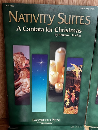 Lot Of 10 Nativity Suites -A Cantata for Christmas Song SATB Sheet Book