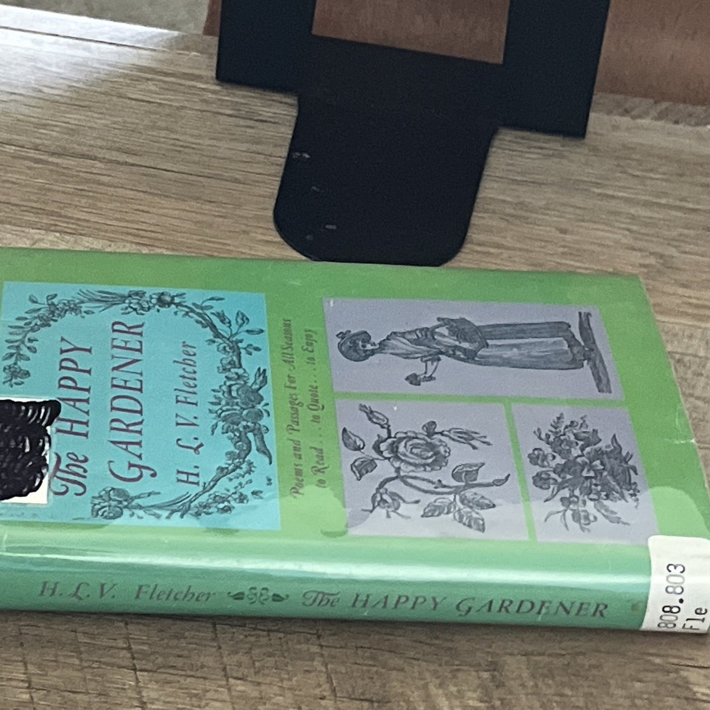 The Happy Gardener HLV Fletcher Poems Passages 1969 Hardcover w/ Thomas Bewick