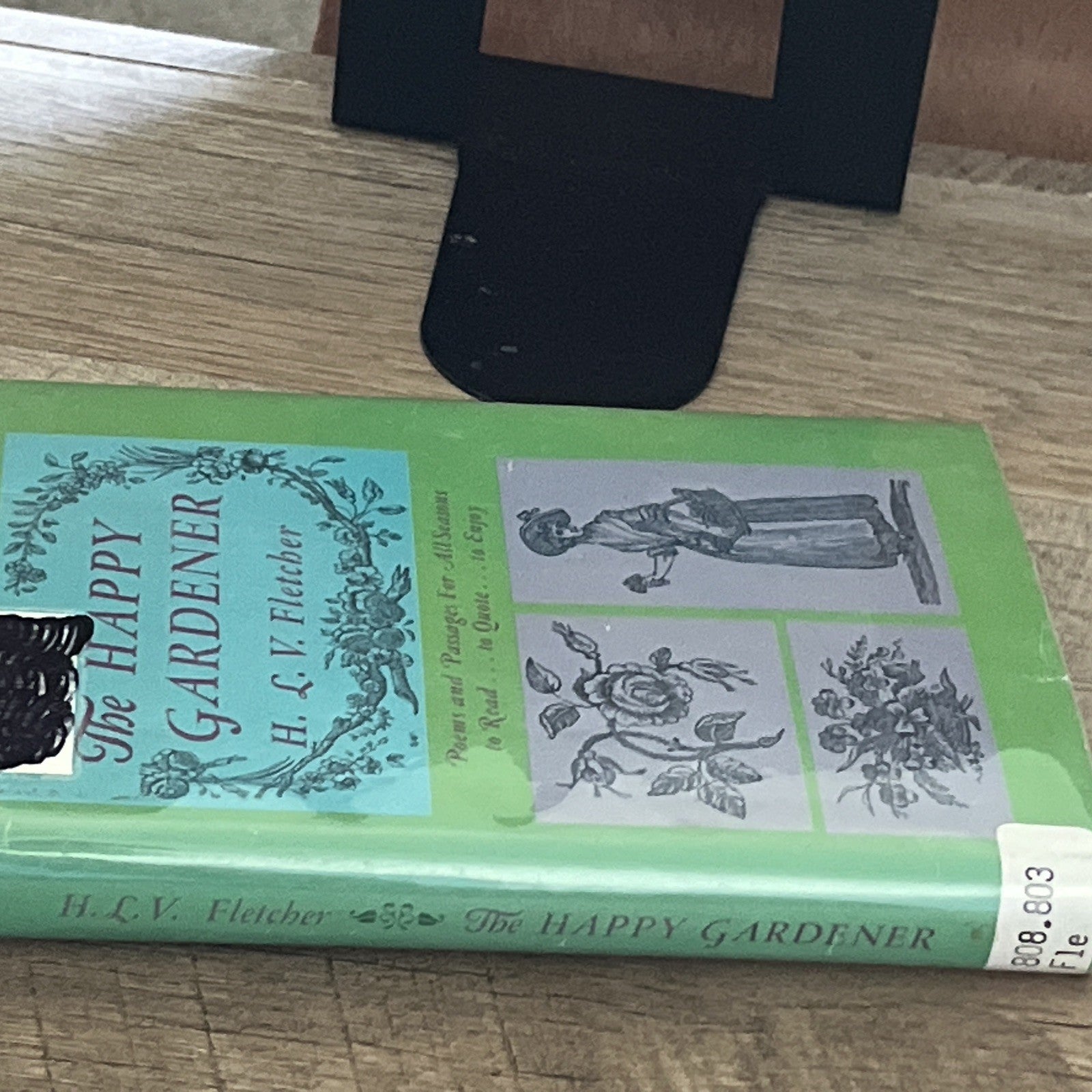 The Happy Gardener HLV Fletcher Poems Passages 1969 Hardcover w/ Thomas Bewick