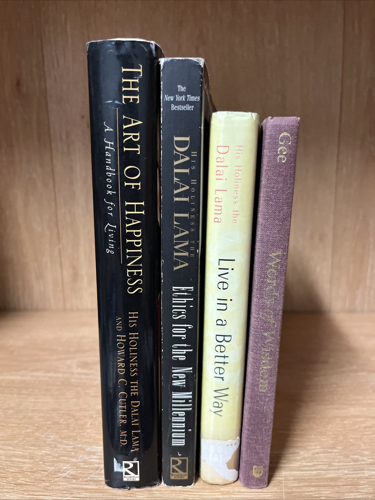 Dalai Lama Book Lot 4 Happiness, Enlightenment , Words Of Wisdom ..more