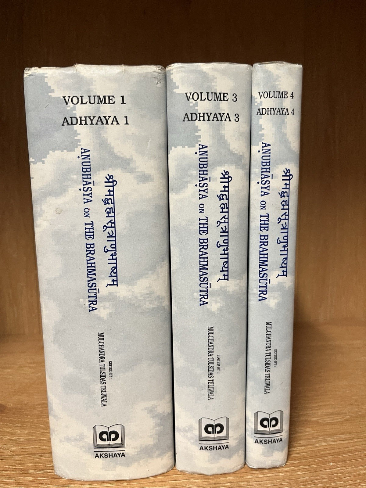 Anubhāṣya on the Brahmasūtra by Śrī Vallabhācārya Volume 1, 3, 4