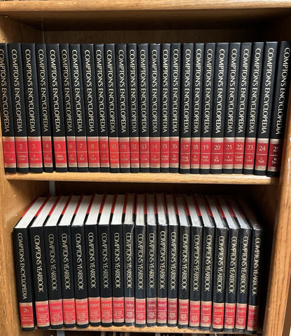 Compton's Encyclopedia Complete Set Volumes 1 - 26 Plus Yearbook of 1987 To 2005