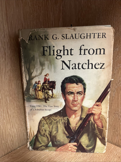 Lot of 6 old hardcover books vintage /Flight From Natchez, Wayfarers & More