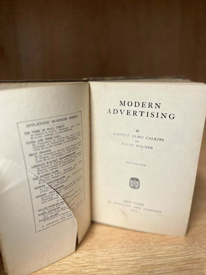 Modern Advertising Calkins Holden. 1st Ed. Illus. 1905
