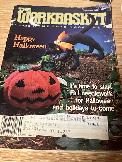 WORKBASKET MAGAZINES LOT Of 4/ 1980's KNIT Crochet CRAFTS/ Home Arts/Decorate