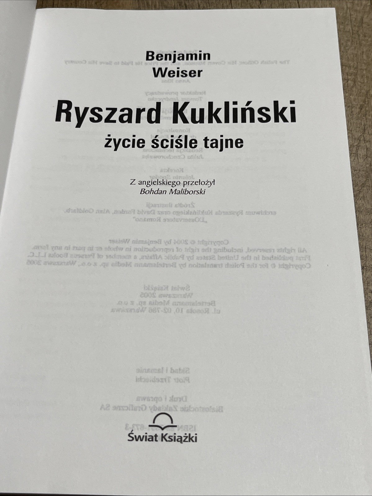 Ryszard Kukliński: życie ściśle tajne Benjamin Weiser