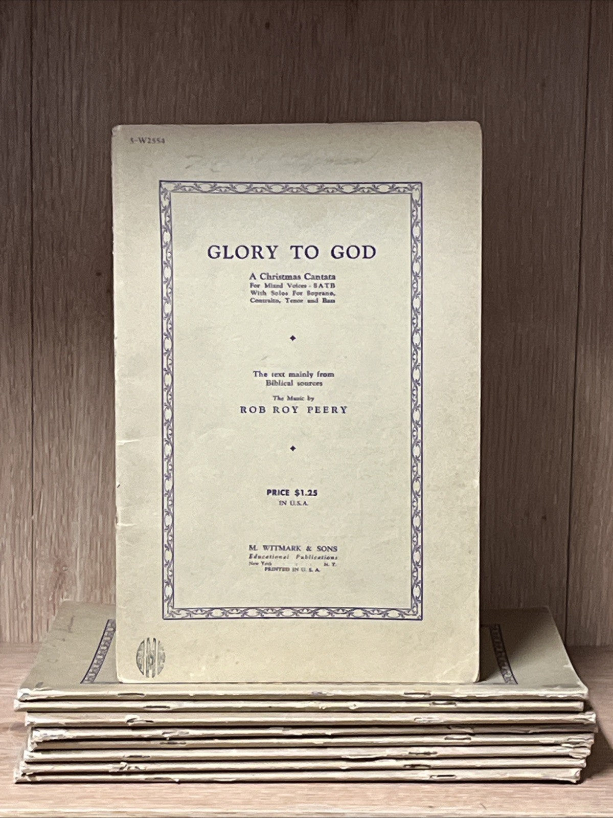 Lot Of 9 Glory To God ; A Christmas Cantata For Mixed Voices, SATB..M.Sheet 1931