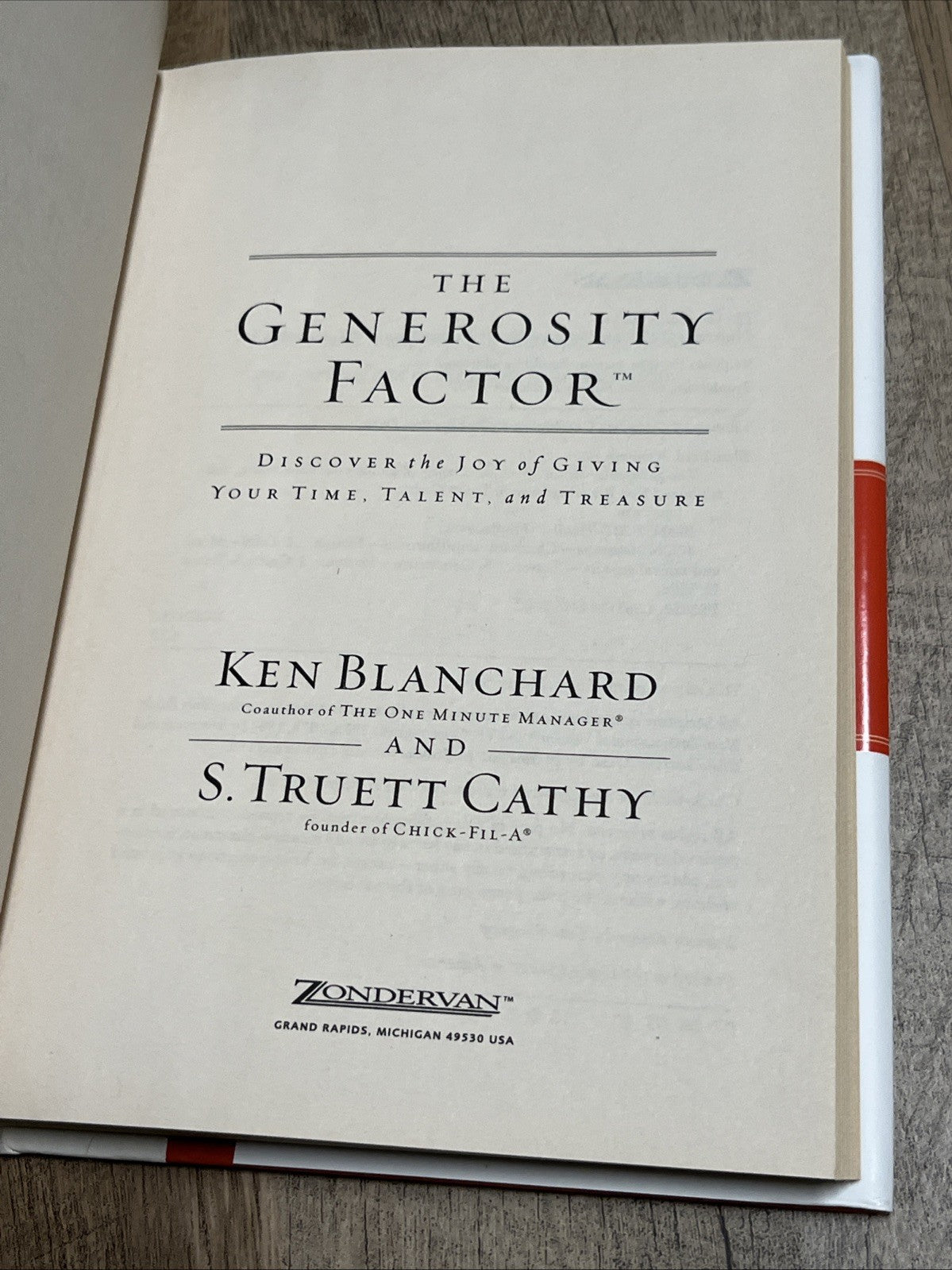 The Generosity Factor  by K. Blanchard & S.T. Cathy 2002 Hardcover DJ *Like New*