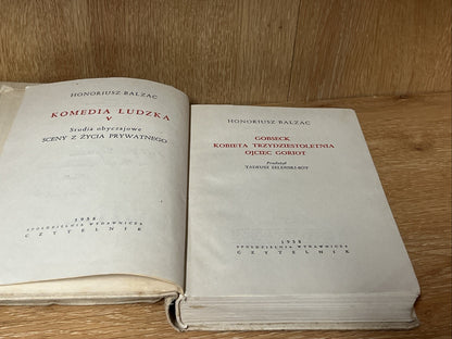 GOBSECK and Piotrusia Honoriusz Balzac Komedia Ludzka  Volume V and VIII