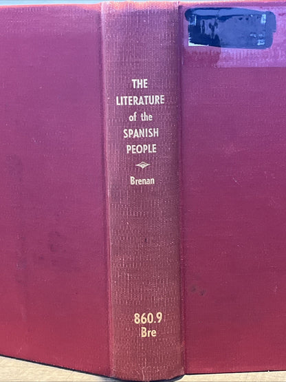 Brenan: The Literature of the Spanish People by Gerald Brenan 1962