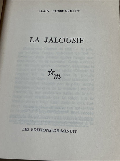 LA JALOUSIE  Roma  ALAIN ROBBE-GRILLET  Les Editions De Minuit