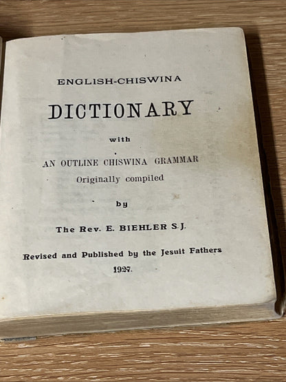Chiswina Grammar with English-Chiswina Dictionary & Chiswina-English Vocabu 1927