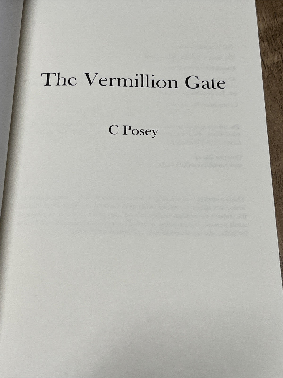 The Vermillion Gate by C. Posey Paperback Book