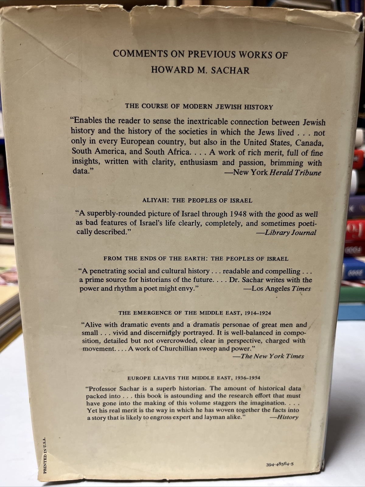 A History of Israel From The Rise Of Zionism by Howard Morley Sachar, 1st E 1976