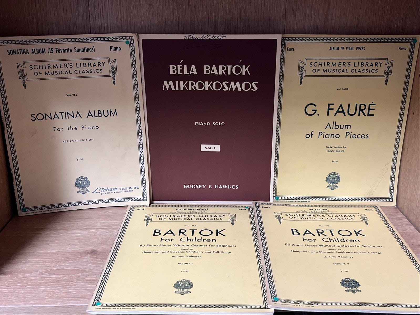 Bela Bartok Mikrokosmos Piano Solo & Schemer’s Llibrary Musical Classics Lot 5
