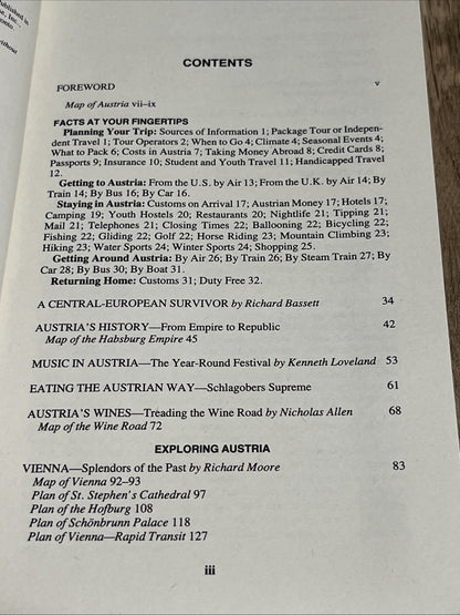 Fodors '89 Austria With Essays On Culture, Food And Wine