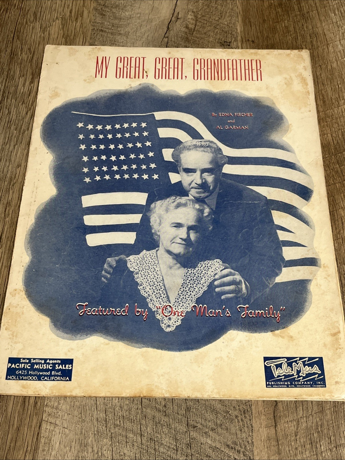 Vintage 1942 My Great, Great, Grandfather Sheet Music by "One Man's Family"
