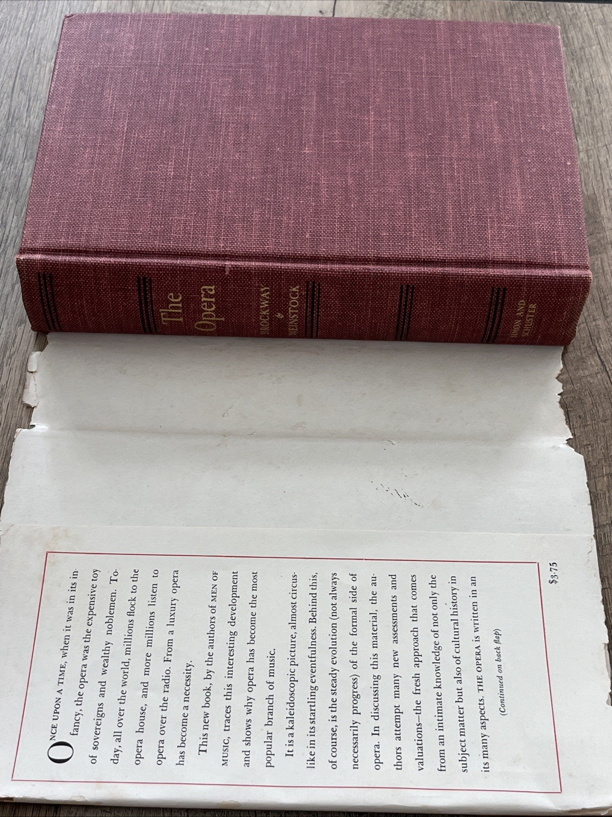 The OPERA : A History of Its Creation And Performance & Study Outline 1600-1941