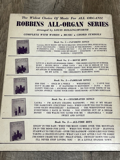 Robbins All Organ Series No. 3 Familiar Songs Sheet Music robbins music Corp.