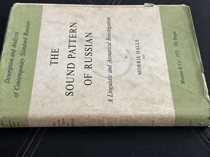 Sound Pattern of Russian : A Linguistic and Acoustical Investigation, Hardcov...