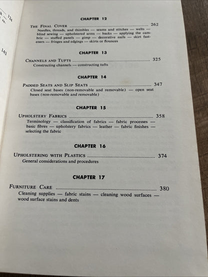 Audel - UPHOLSTERING by James E. Brumbaugh (1972; HC Book) Illustrated
