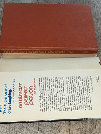 Judith Ross AN ALMOST PERFECT PERSON  Book Club Edition