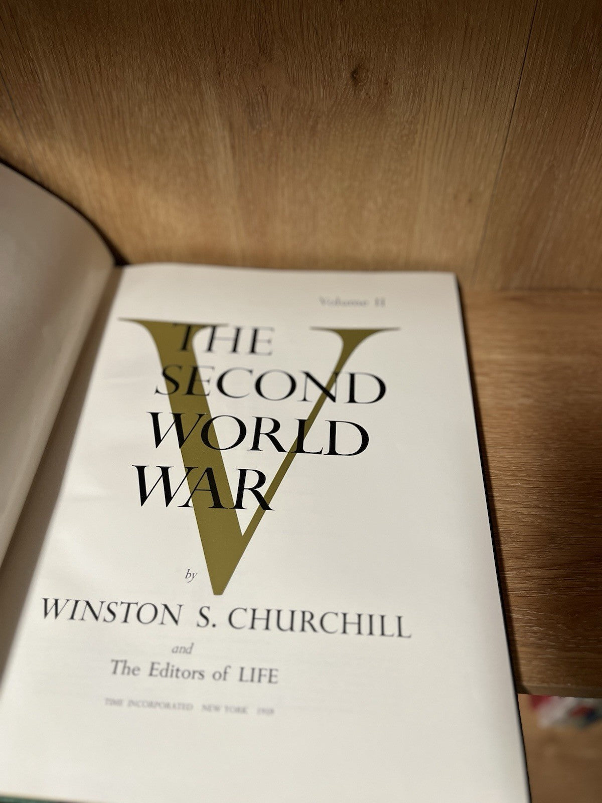 THE SECOND WORLD WAR VOLUMES I AND II WINSTON CHURCHILL and LIFE SLIPCASED 1959