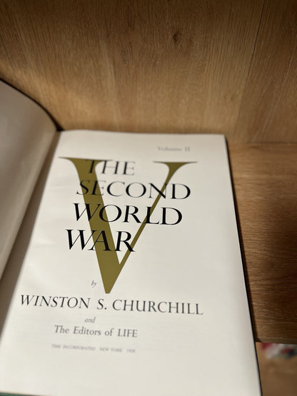 THE SECOND WORLD WAR VOLUMES I AND II WINSTON CHURCHILL and LIFE SLIPCASED 1959